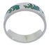 Turquoise Inlay Sterling Silver Bear Ring Band Size 6-1/4 UX32467